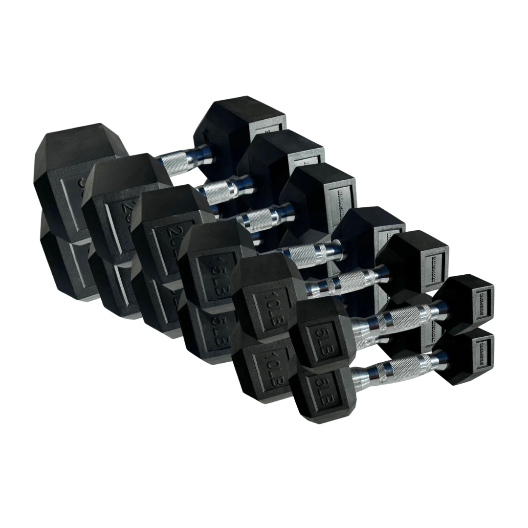 IRONSIDE 210 lb Hex Dumbbell Set (5–30 lb) Dumbbells IRONSIDE FITNESS CANADA