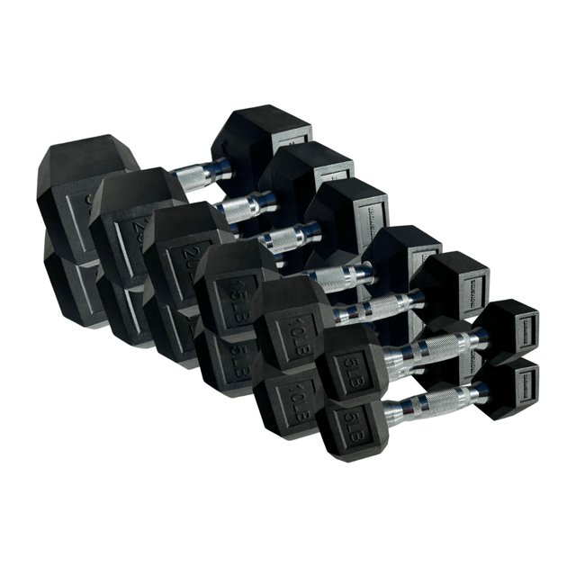 IRONSIDE 210 lb Hex Dumbbell Set (5–30 lb) Dumbbells IRONSIDE FITNESS CANADA