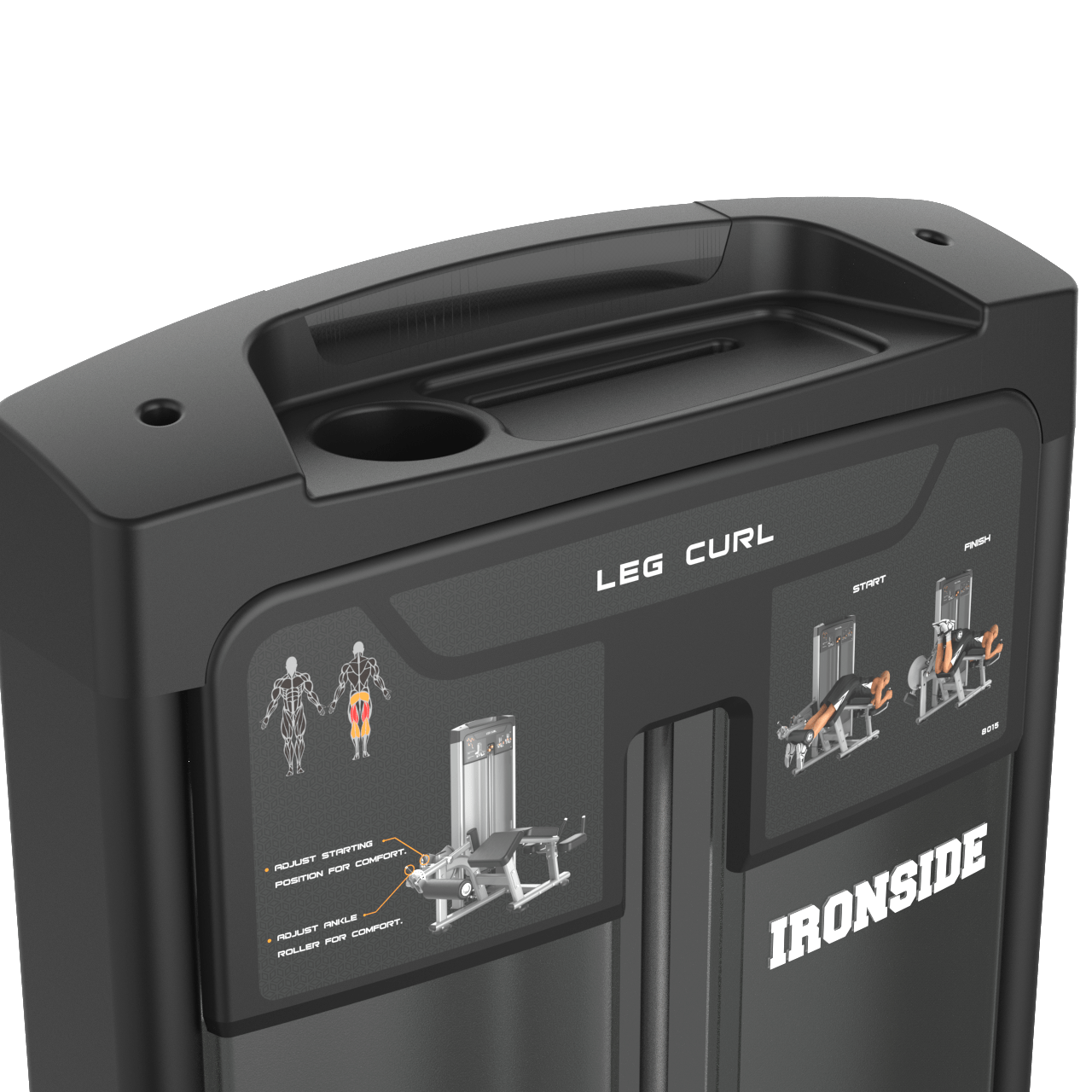 IRONSIDE Luxe Prone Leg Curl Machine Strength Machines IRONSIDE FITNESS CANADA