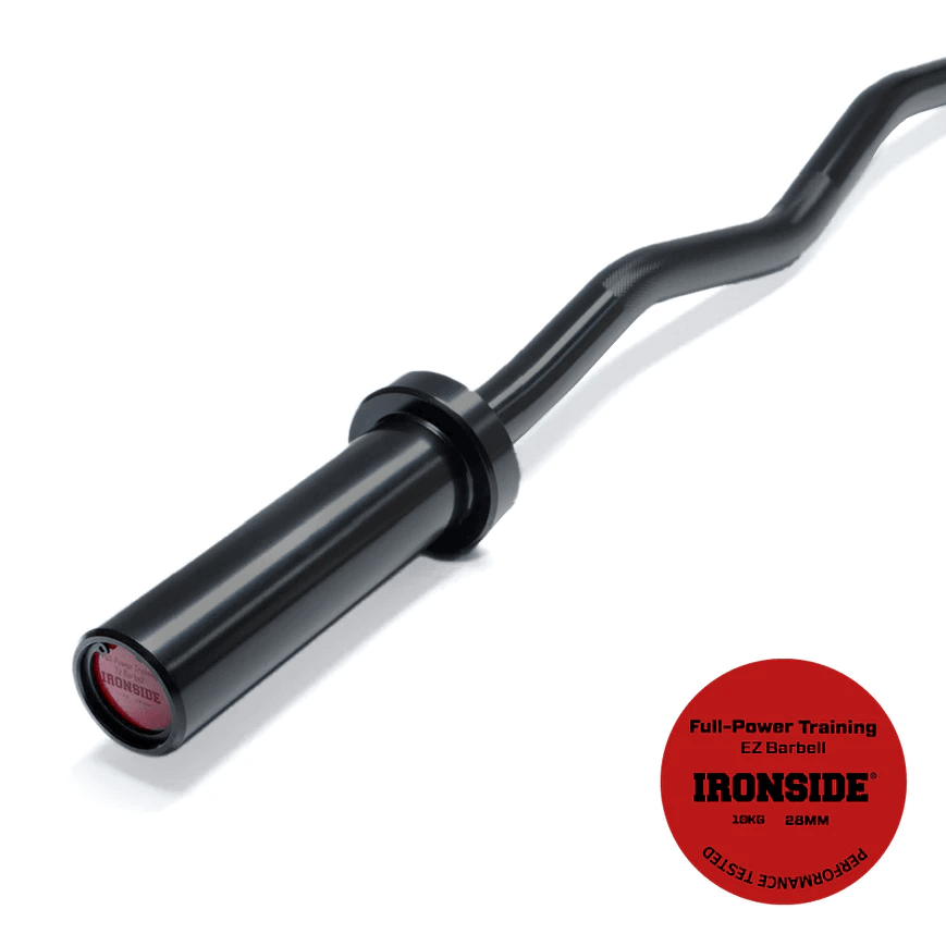 IRONSIDE Olympic EZ Curl Bar – Black Olympic Barbells IRONSIDE FITNESS CANADA