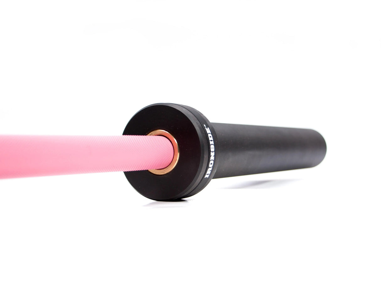 Olympic Barbell – 35 lb – Multipurpose Training Bar – Phoenix (Pink) – IRONSIDE Olympic Barbells IRONSIDE FITNESS CANADA