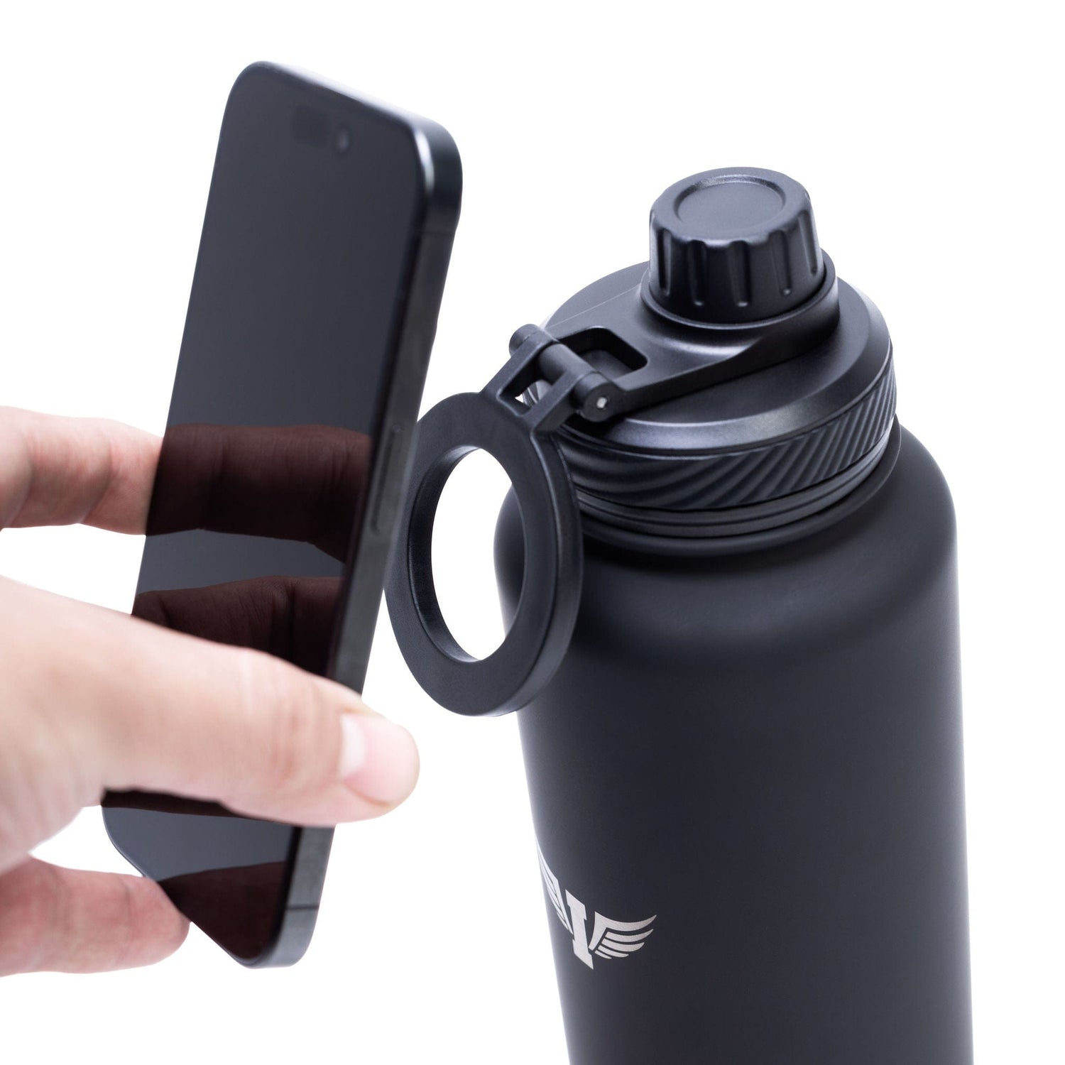 Magnetic Water Bottle with Phone Holder Training Accessories IRONSIDE FITNESS CANADA