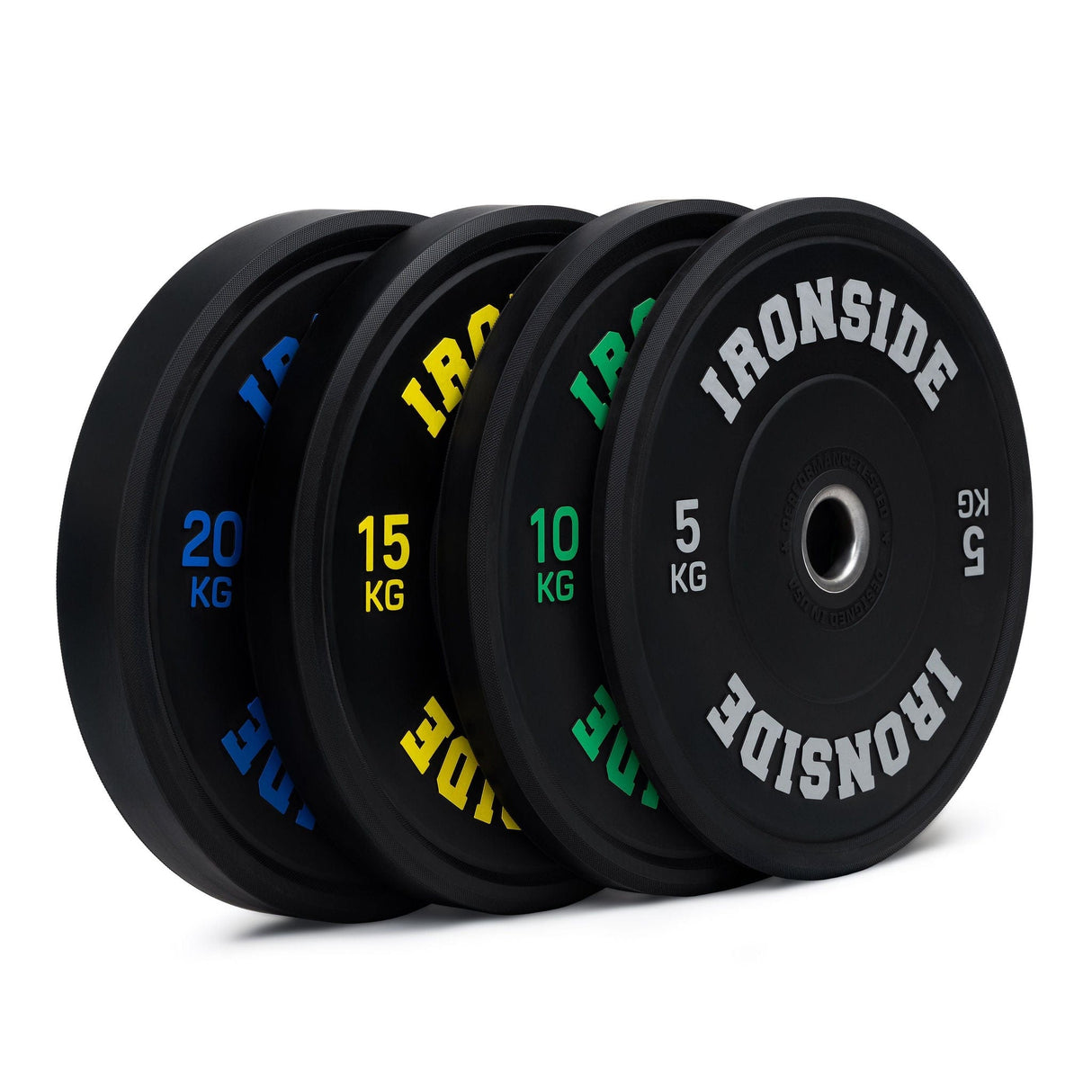 IRONSIDE PRO Bumper Plates (KG) Olympic Weight Plates IRONSIDE FITNESS CANADA Pack 100 KG