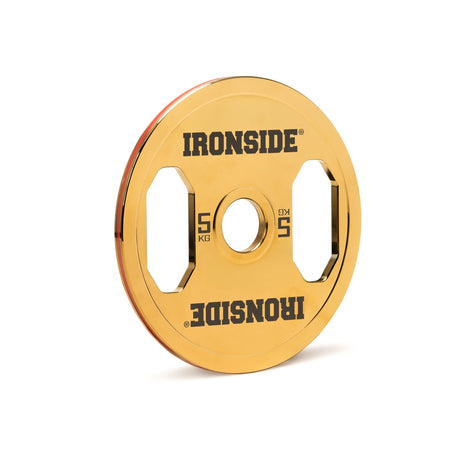 IRONSIDE Gold Chrome Olympic Plates (5–25 KG) Olympic Weight Plates IRONSIDE FITNESS CANADA 5 KG