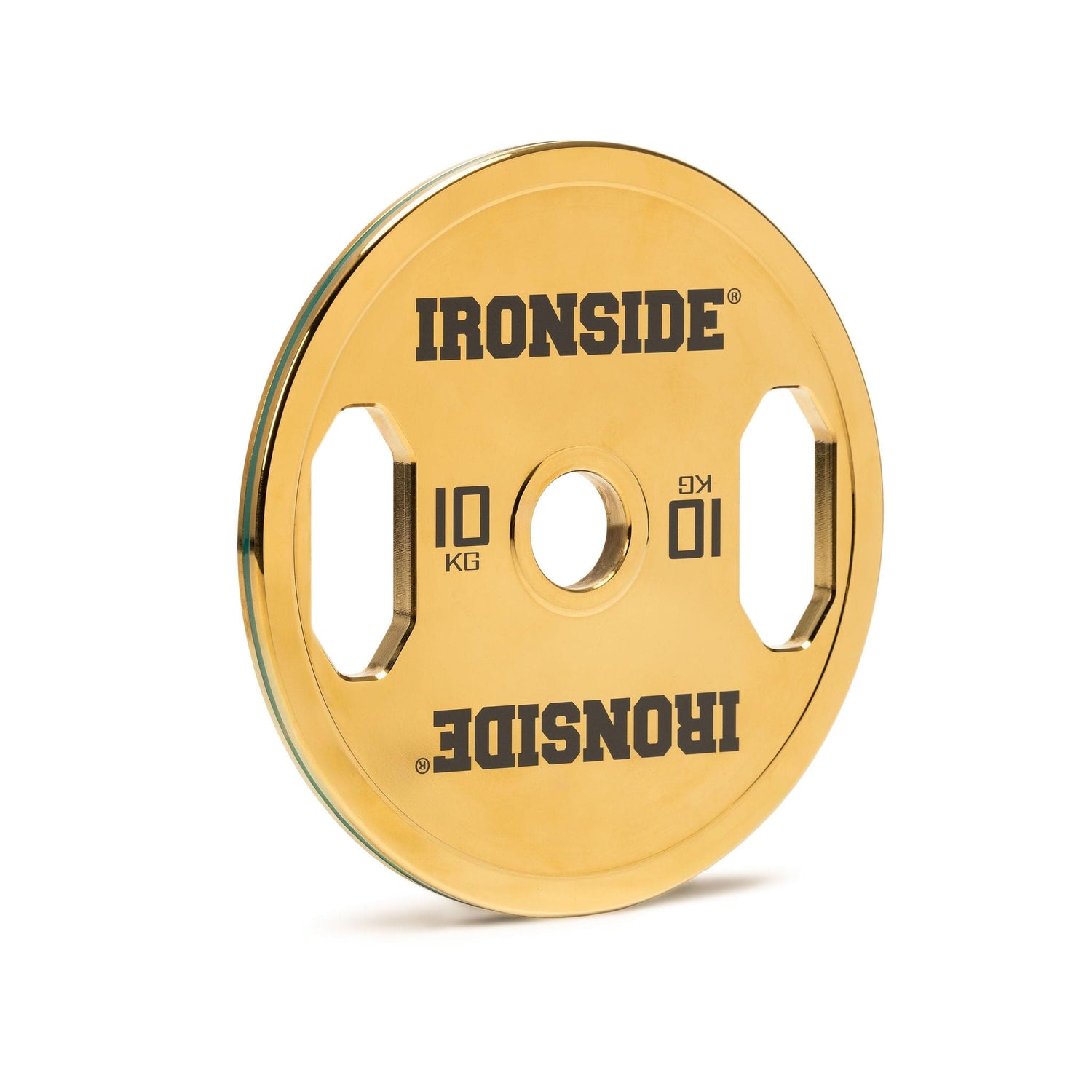 IRONSIDE Gold Chrome Olympic Plates (5–25 KG) Olympic Weight Plates IRONSIDE FITNESS CANADA 10 KG