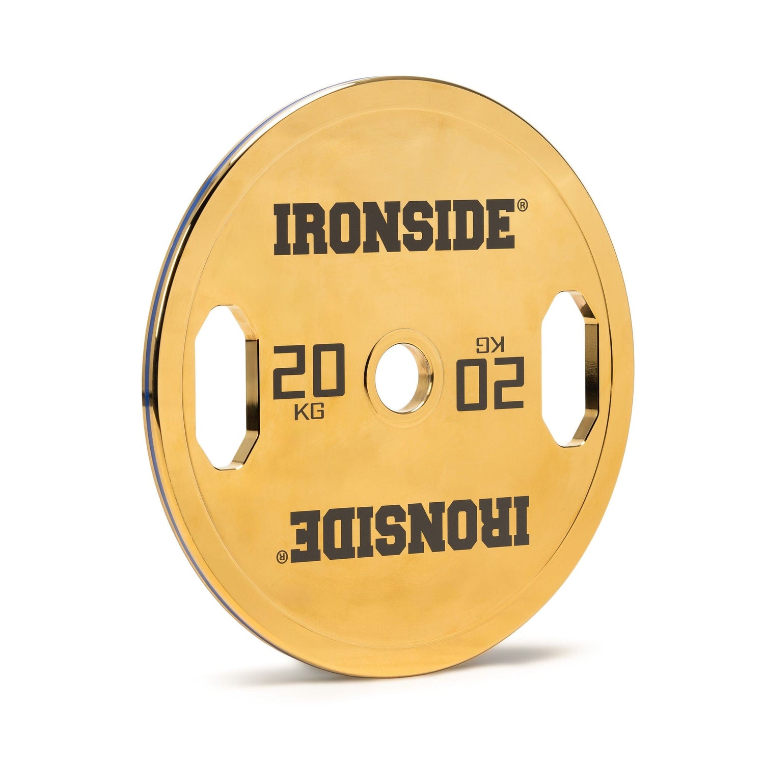 IRONSIDE Gold Chrome Olympic Plates (5–25 KG) Olympic Weight Plates IRONSIDE FITNESS CANADA 20 KG