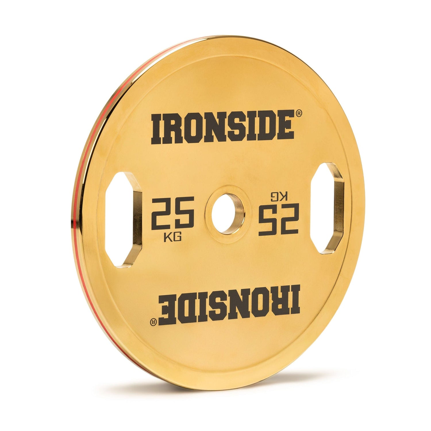 IRONSIDE Gold Chrome Olympic Plates (5–25 KG) Olympic Weight Plates IRONSIDE FITNESS CANADA 25 KG