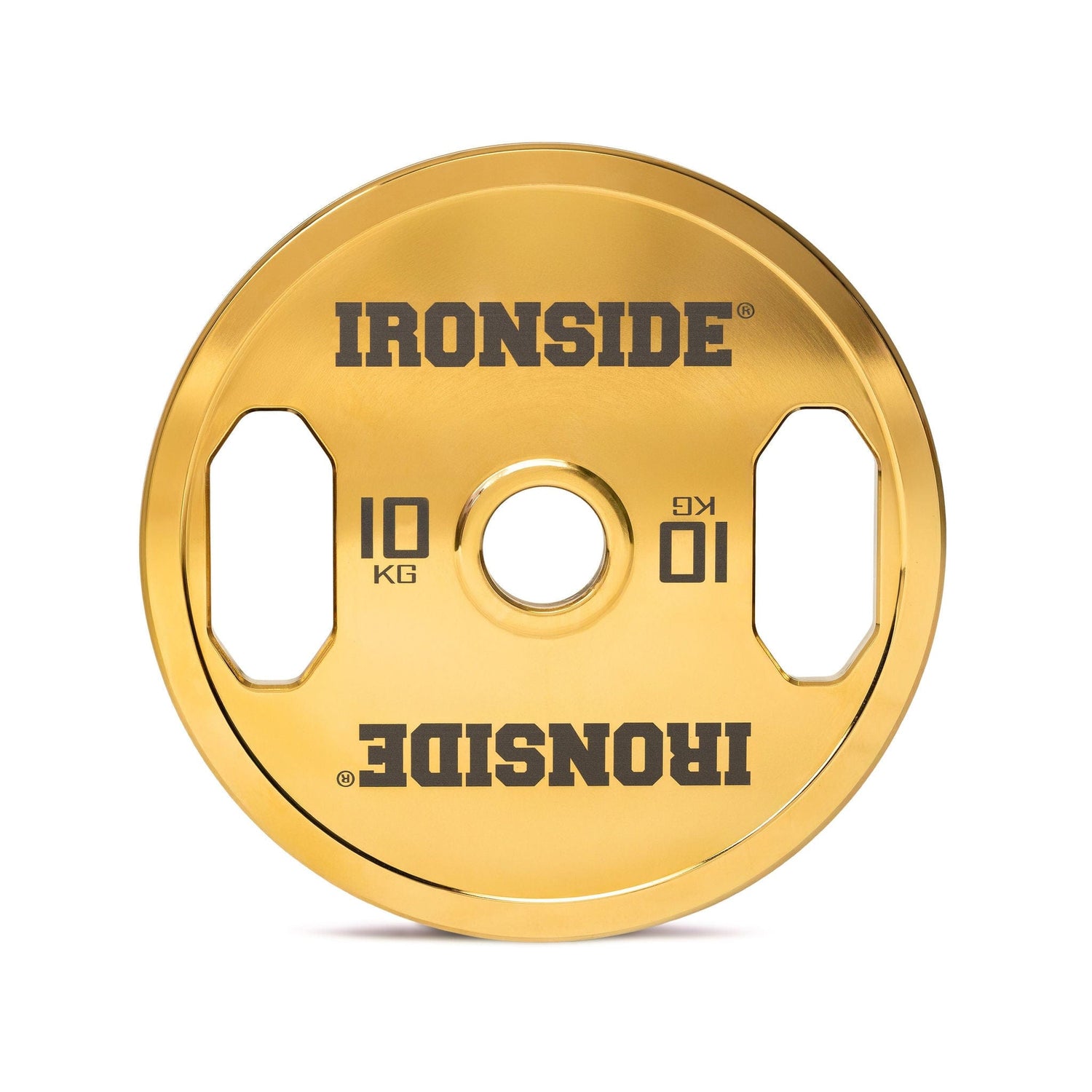 IRONSIDE Gold Chrome Olympic Plates (5–25 KG) Olympic Weight Plates IRONSIDE FITNESS CANADA