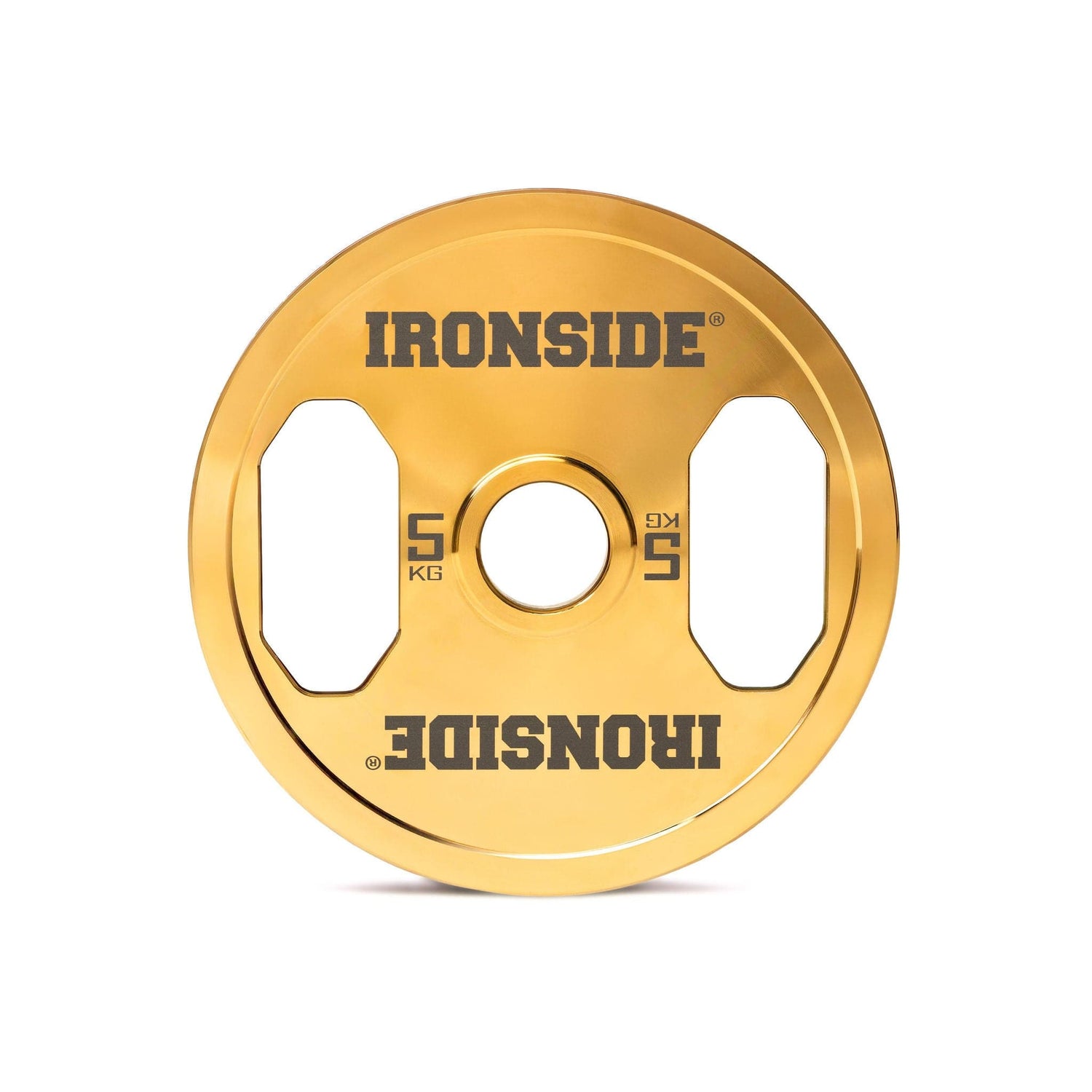 IRONSIDE Gold Chrome Olympic Plates (5–25 KG) Olympic Weight Plates IRONSIDE FITNESS CANADA
