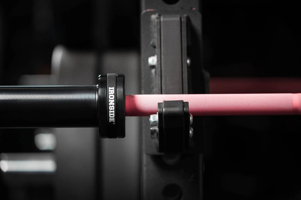 Olympic Barbell – 35 lb – Multipurpose Training Bar – Phoenix (Pink) – IRONSIDE Olympic Barbells IRONSIDE FITNESS CANADA