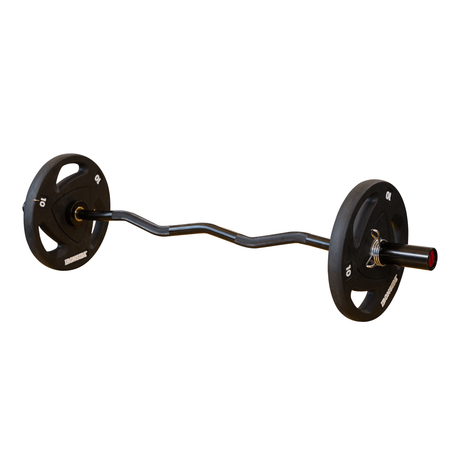 IRONSIDE Olympic EZ Curl Bar – Black Olympic Barbells IRONSIDE FITNESS CANADA