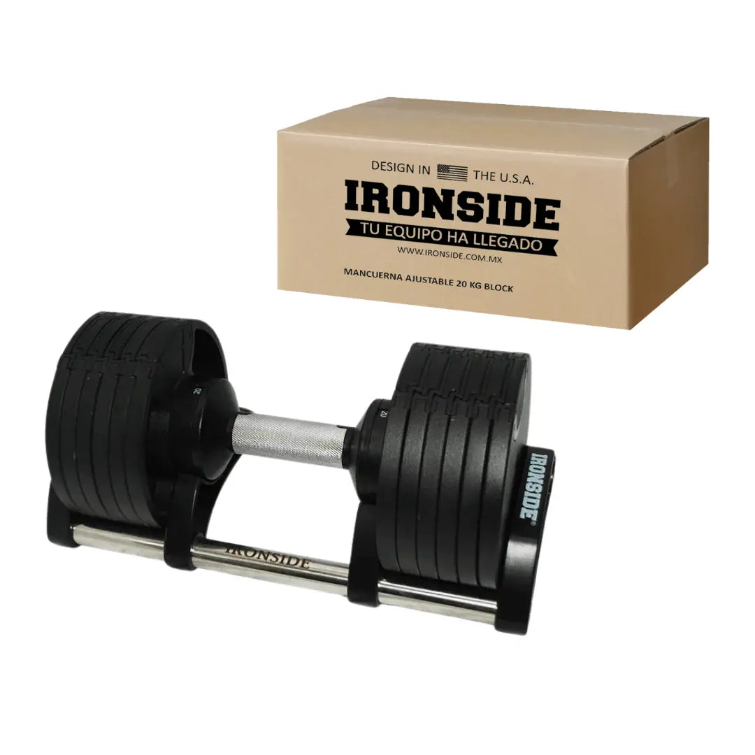 IRONSIDE Block Adjustable Dumbbell Dumbbells IRONSIDE FITNESS CANADA 20 Kg - 44 Lb (Unit)