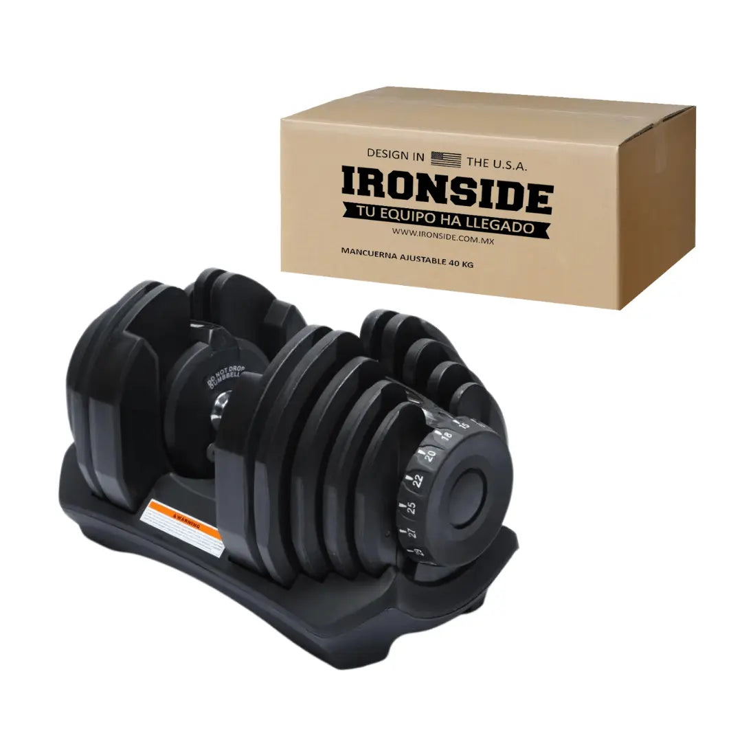 IRONSIDE Block Adjustable Dumbbell – 40 kg (90 Lb) Dumbbells IRONSIDE FITNESS CANADA