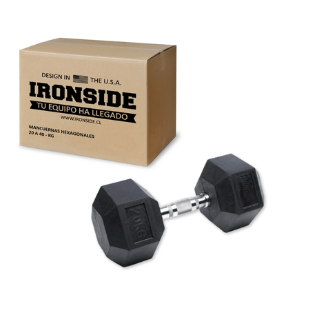 IRONSIDE Rubber Hex Dumbbells 5–100 lb (Single) Dumbbells IRONSIDE FITNESS CANADA