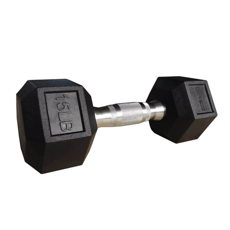 IRONSIDE Rubber Hex Dumbbells 5–100 lb (Single) Dumbbells IRONSIDE FITNESS CANADA 15 Lb (Unit)