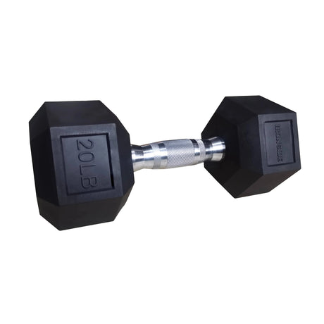 IRONSIDE Rubber Hex Dumbbells 5–100 lb (Single) Dumbbells IRONSIDE FITNESS CANADA 20 Lb (Unit)