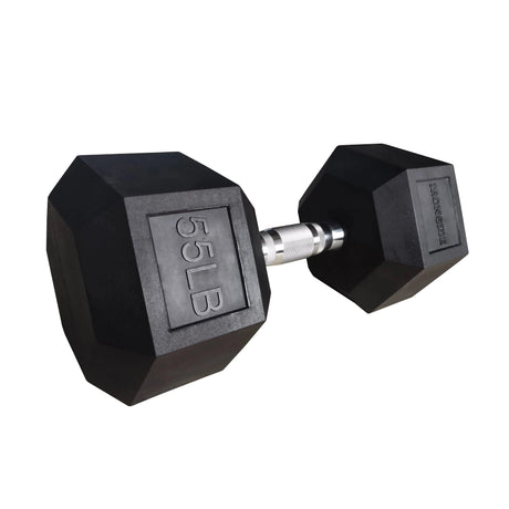 IRONSIDE Rubber Hex Dumbbells 5–100 lb (Single) Dumbbells IRONSIDE FITNESS CANADA 55 Lb (Unit)