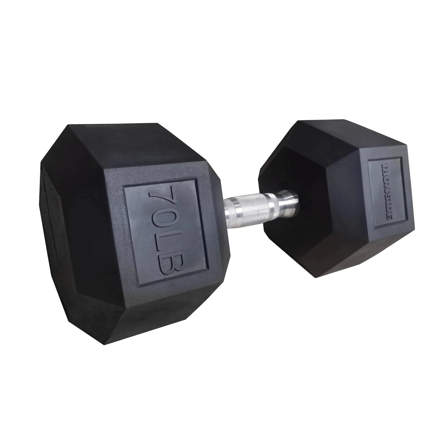 IRONSIDE Rubber Hex Dumbbells 5–100 lb (Single)