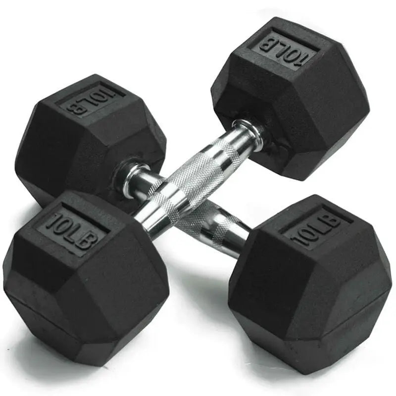 IRONSIDE Rubber Hex Dumbbells 5 to 100 lb (Single) Dumbbells IRONSIDE FITNESS CANADA