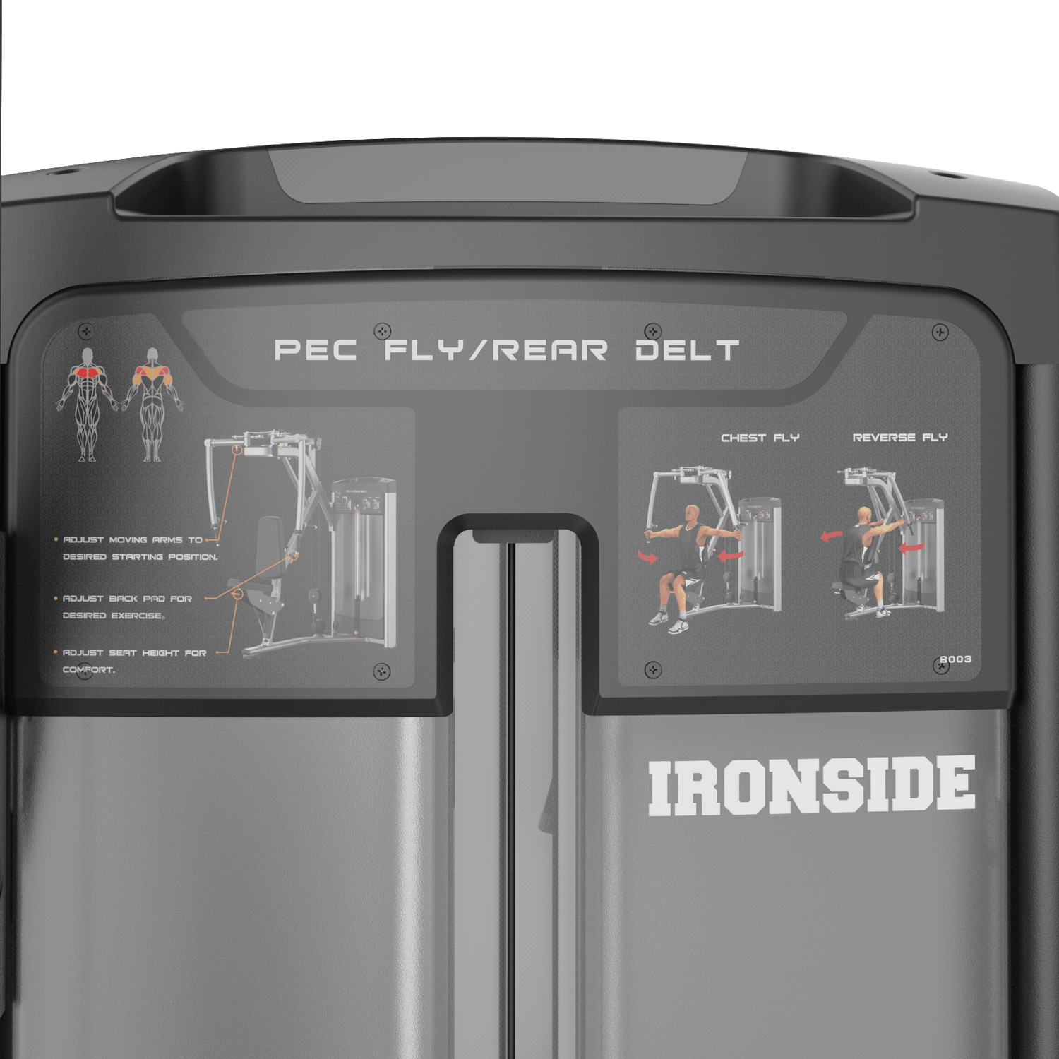 IRONSIDE Luxe Dual Pec Fly & Rear Delt Machine Strength Machines IRONSIDE FITNESS CANADA