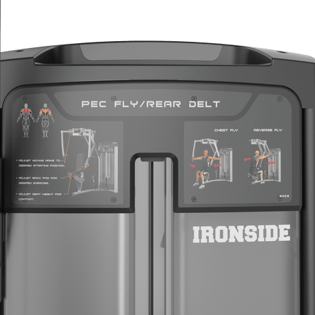 IRONSIDE Luxe Dual Pec Fly & Rear Delt Machine Strength Machines IRONSIDE FITNESS CANADA
