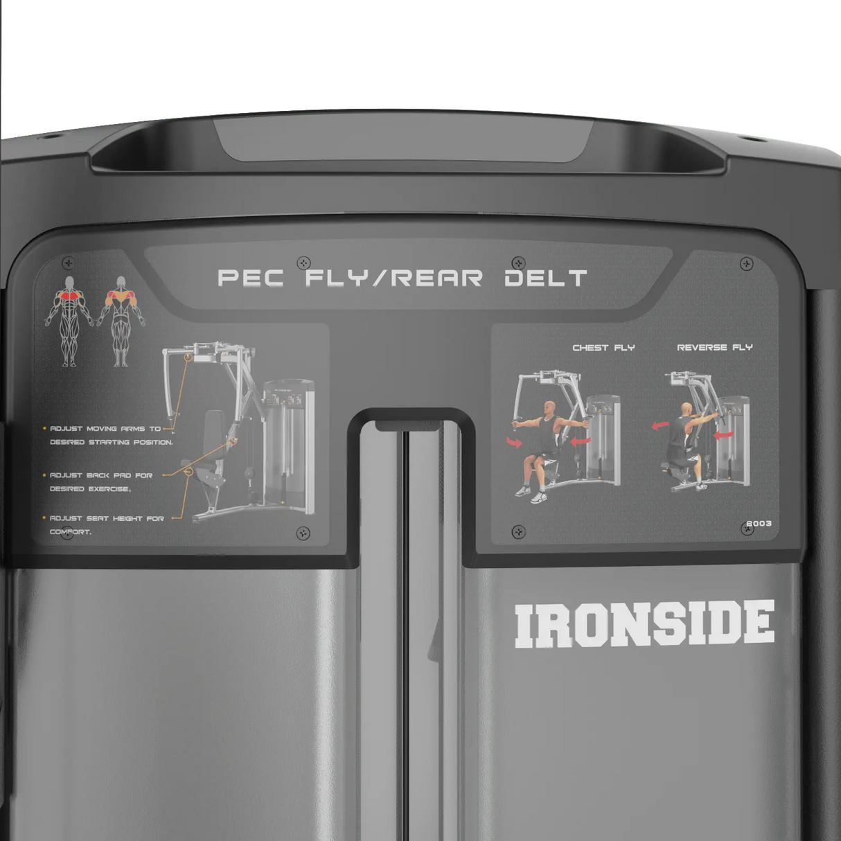 IRONSIDE Luxe Dual Pec Fly & Rear Delt Machine Strength Machines IRONSIDE FITNESS CANADA