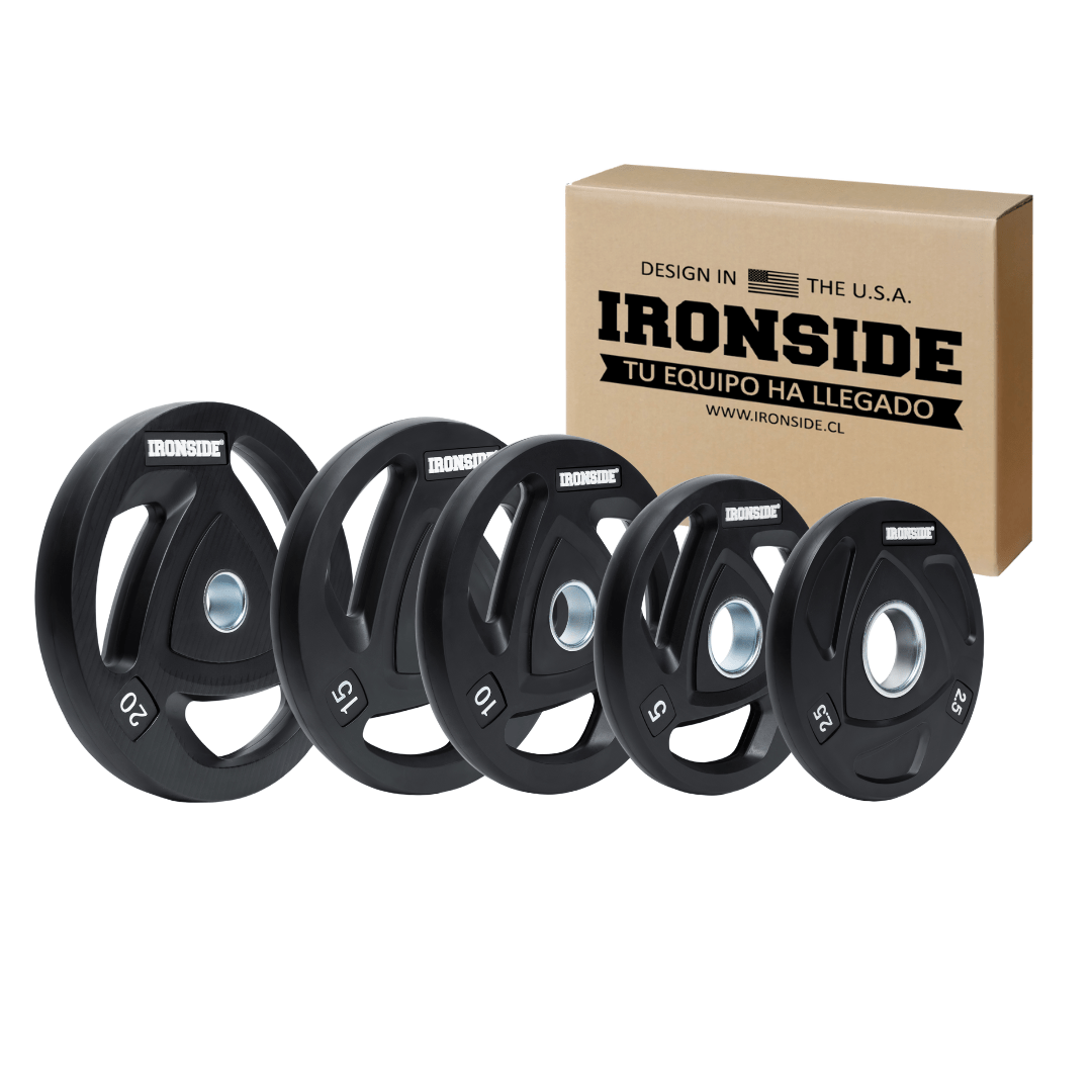 IRONSIDE 3-Handle Weight Plate (5lb-45lb) Olympic Weight Plates IRONSIDE FITNESS CANADA Pack 240 LB