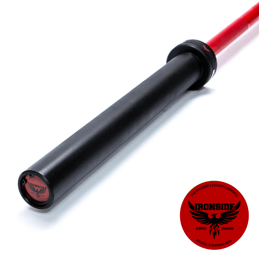 IRONSIDE Phoenix Cerakote Olympic Bar – 1,500 lb Olympic Barbells IRONSIDE FITNESS CANADA Red