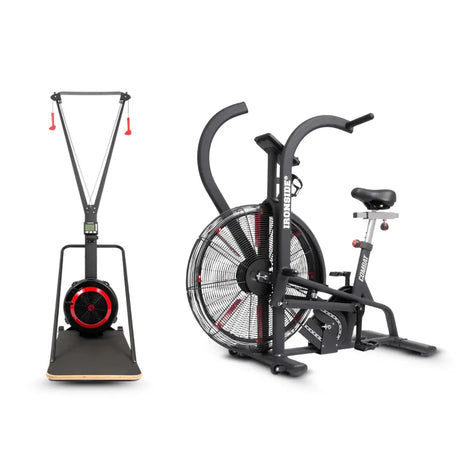 IRONSIDE SkiErg with Air Bike Combat Pack for full body conditioning