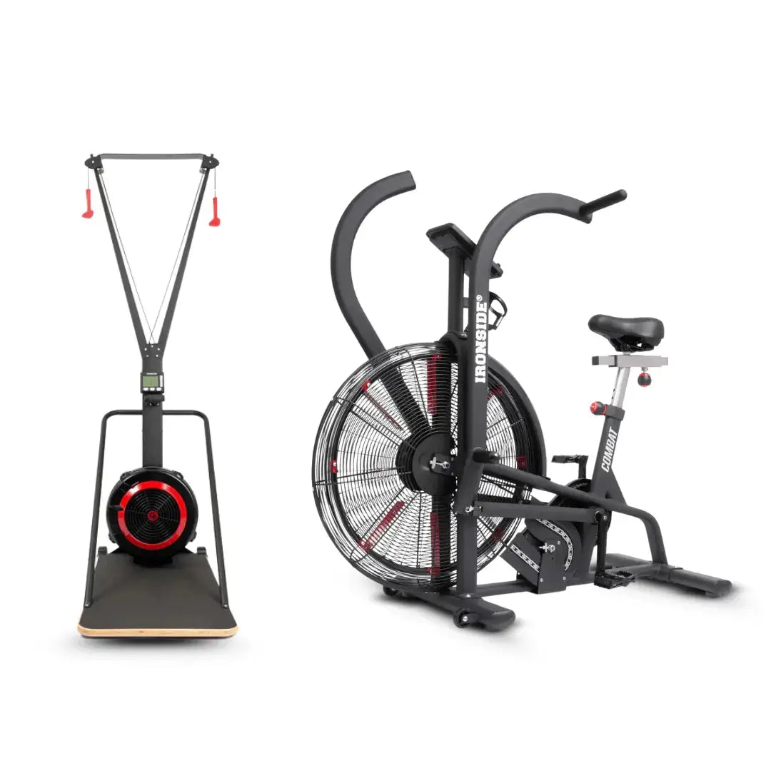 IRONSIDE SkiErg with Air Bike Combat Pack for full body conditioning