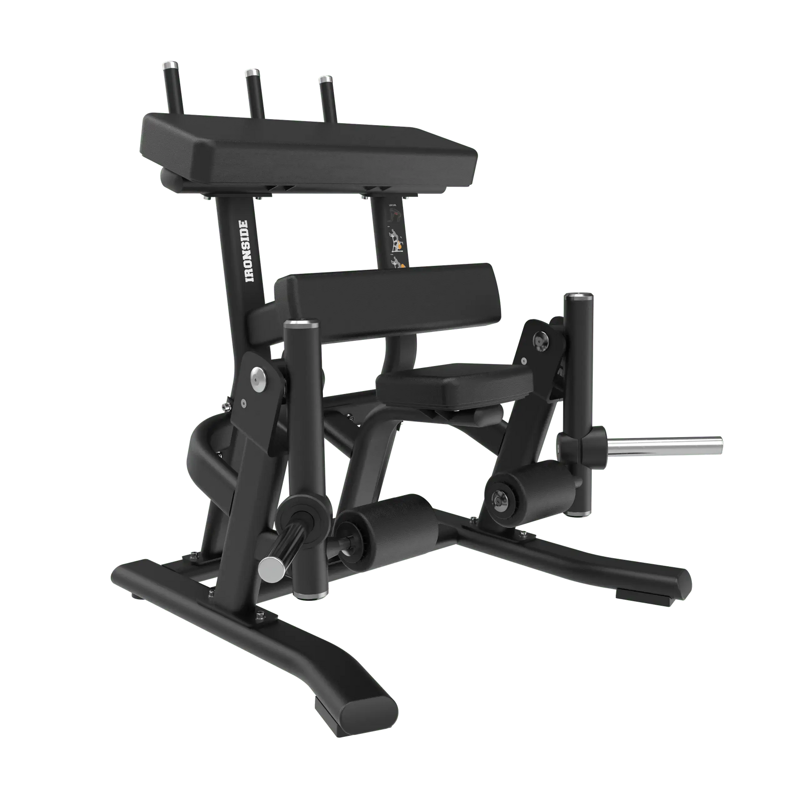 IRONSIDE Luxe Plate-Loaded Standing Leg Curl for hypertrophy training