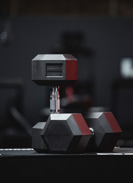 IRONSIDE rubber hex dumbbells - dumbbells and kettlebells for home gym and commercial gym Canada