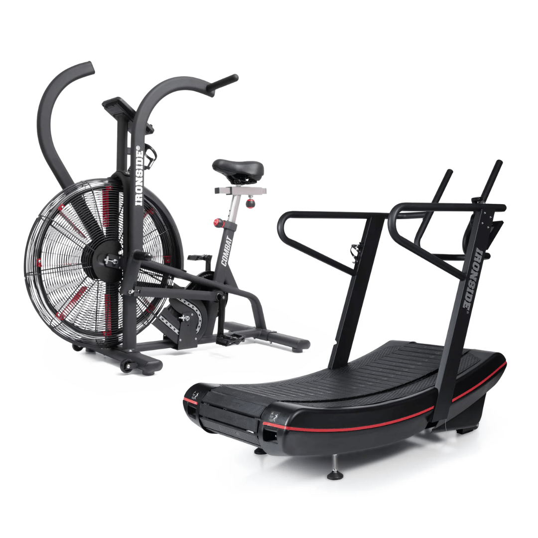 IRONSIDE Curved Treadmill + Air Bike Combo