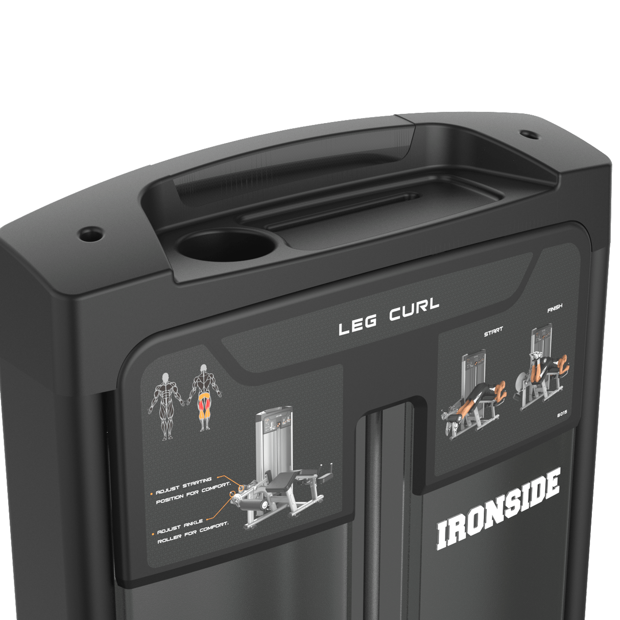 IRONSIDE Luxe Prone Leg Curl Machine