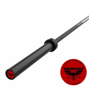IRONSIDE Women's Olympic Barbell 35 lb – Black Cerakote Bar – Olympic barbell for a home gym