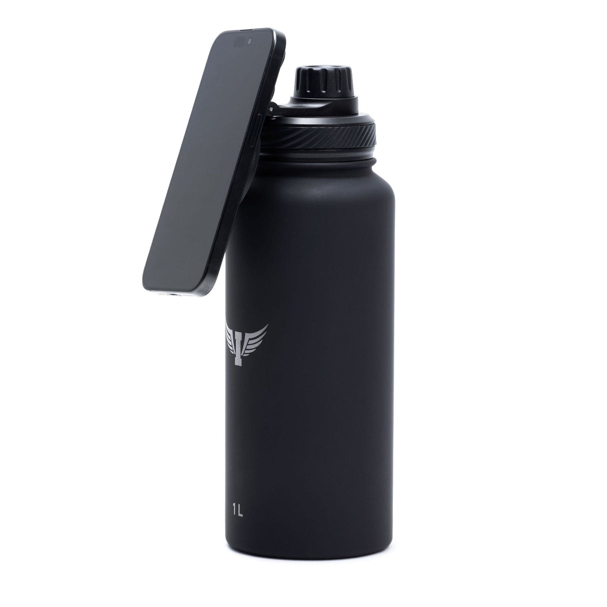 Magnetic Water Bottle with Phone Holder