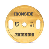 IRONSIDE Gold Chrome Olympic Plates (5–25 KG)
