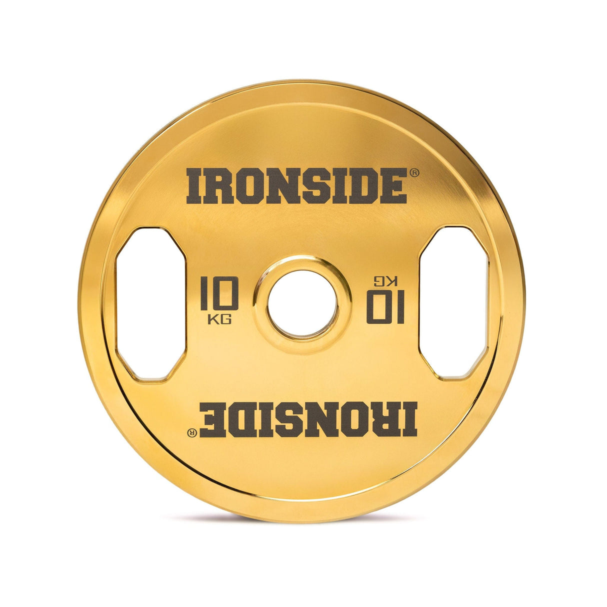 IRONSIDE Gold Chrome Olympic Plates (5–25 KG)