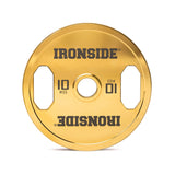IRONSIDE Gold Chrome Olympic Plates (5–25 KG)