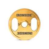IRONSIDE Gold Chrome Olympic Plates (5–25 KG)