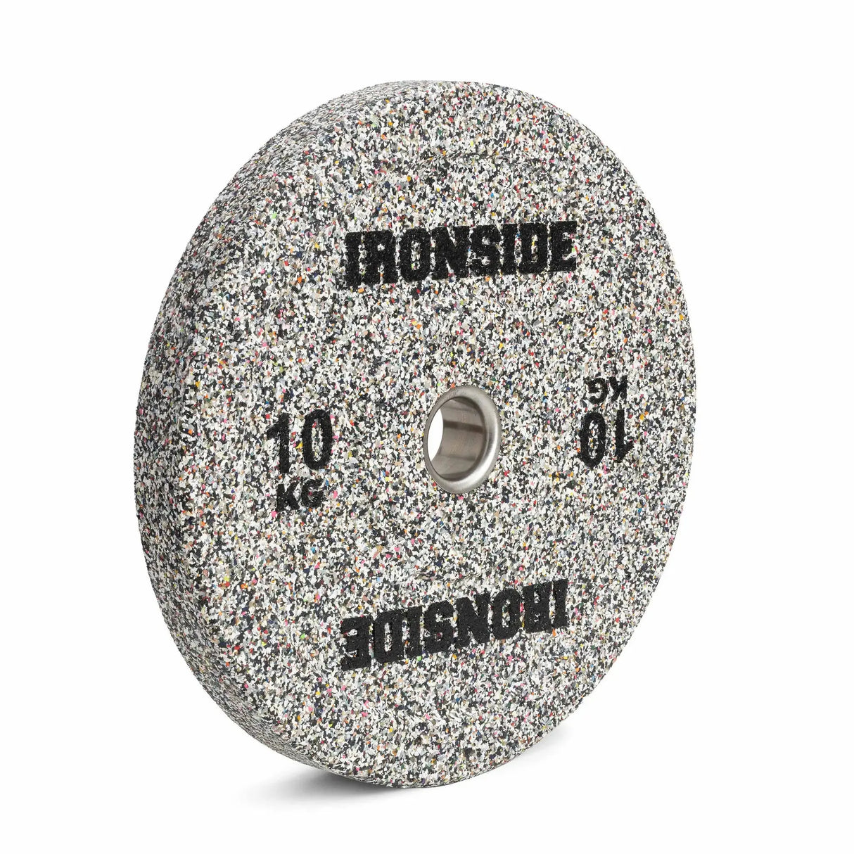 IRONSIDE Grind Olympic bumper plate 10 kg - angled view