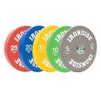 IRONSIDE competition Olympic plate set, colour coded 5 kg to 25 kg