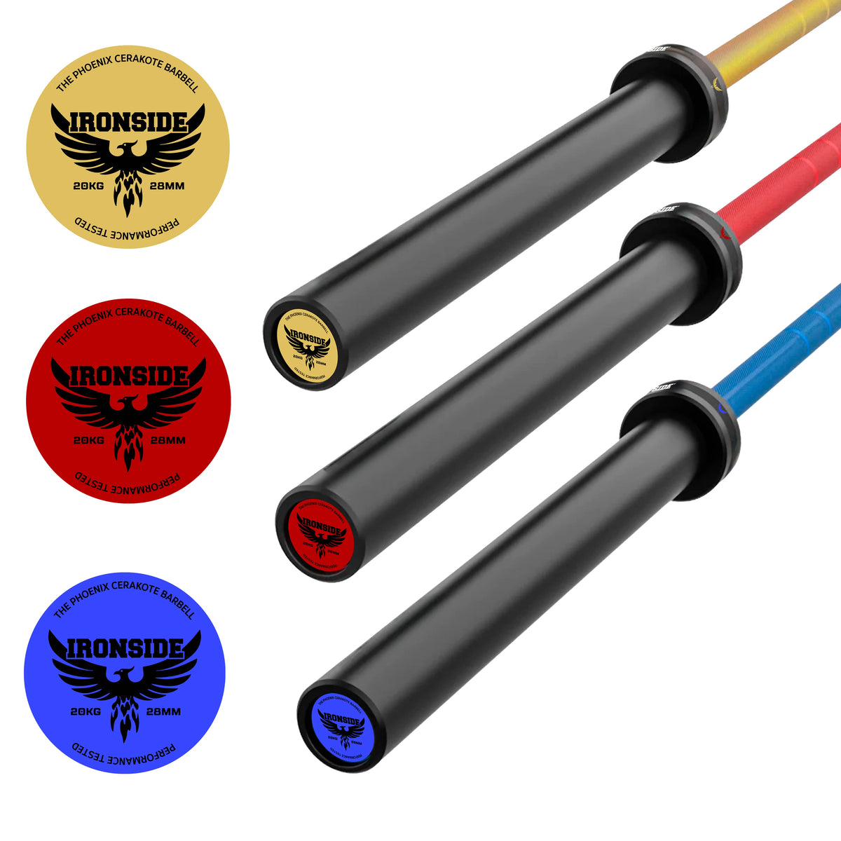 Olympic Barbell 45 lb - Phoenix Cerakote, 1,500 lb Capacity - IRONSIDE