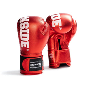 Paire de gants de boxe de compétition rouges IRONSIDE
