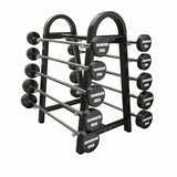 IRONSIDE Preloaded Straight Bar Set (20–60 lb) + Storage Rack