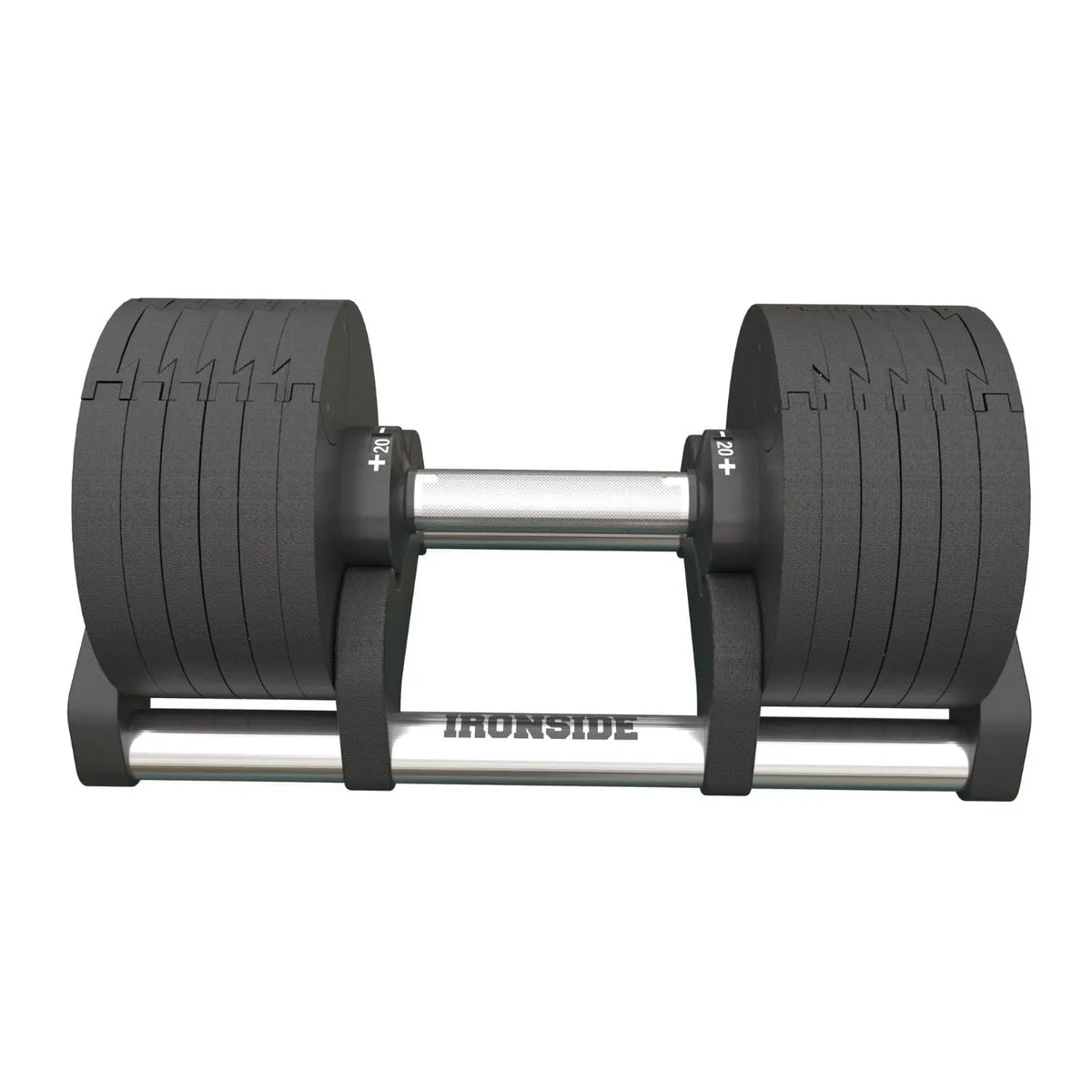 IRONSIDE Block 20 kg adjustable dumbbell out of its base