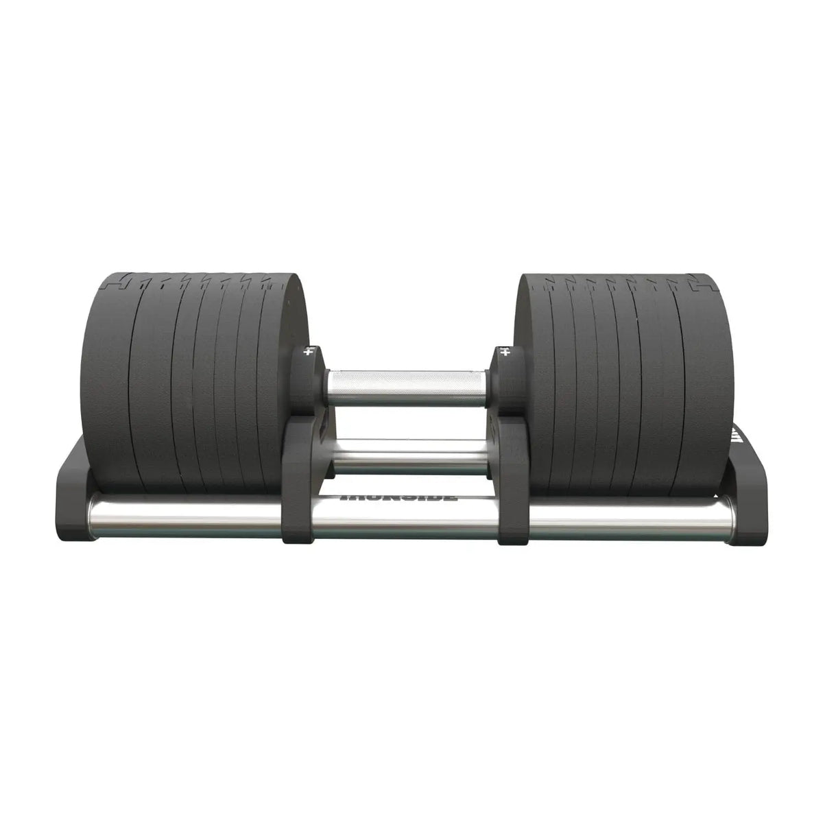 IRONSIDE Block 36 kg adjustable dumbbell seen from the end