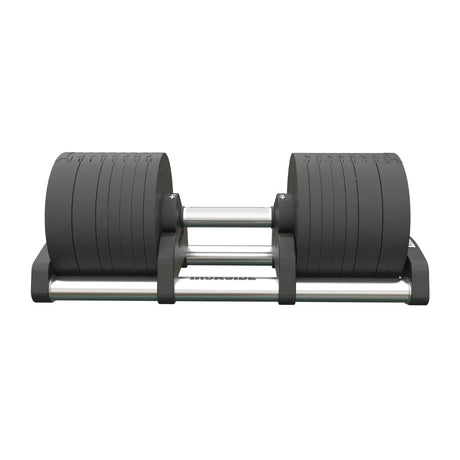 IRONSIDE Block 36 kg adjustable dumbbell seen from the end