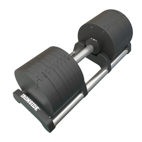 IRONSIDE Block 36 kg adjustable dumbbell with square weight blocks