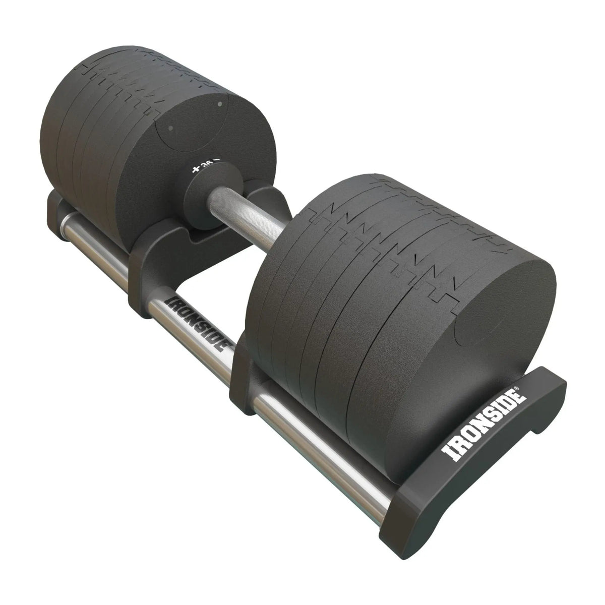 36 kg IRONSIDE Block adjustable dumbbell, angled view